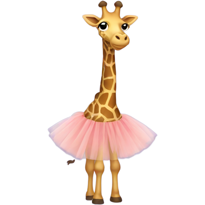 Giraffe wearing tutu