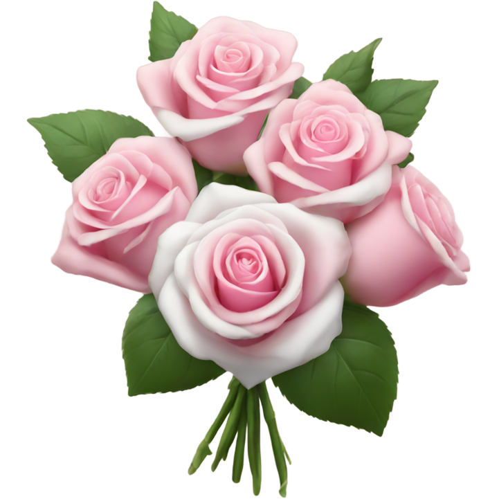 Pink and white rose bouquet