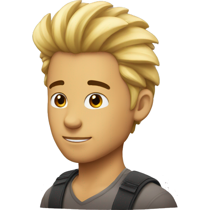 Chico con pelo blanco