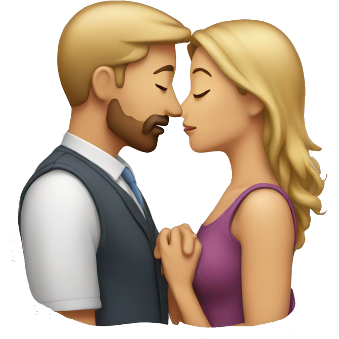Man and woman kissing