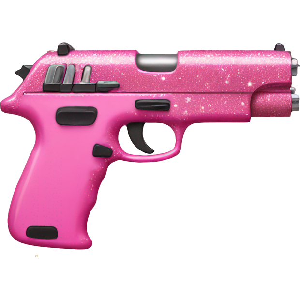 Pink gun with sparkles all over