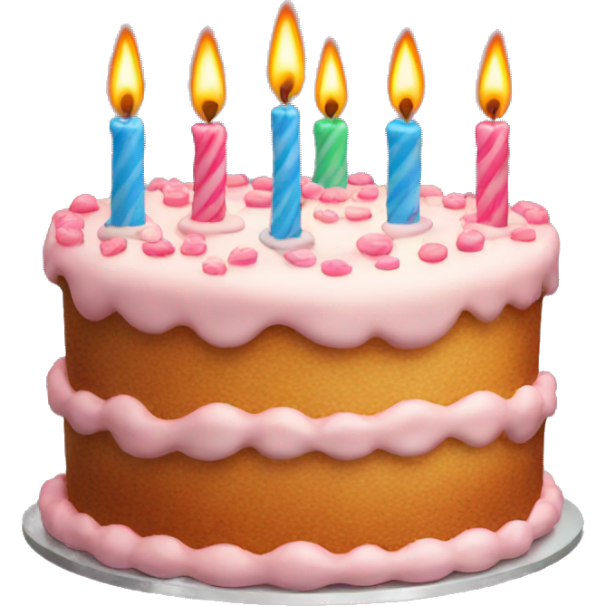 Birthday cake with candles