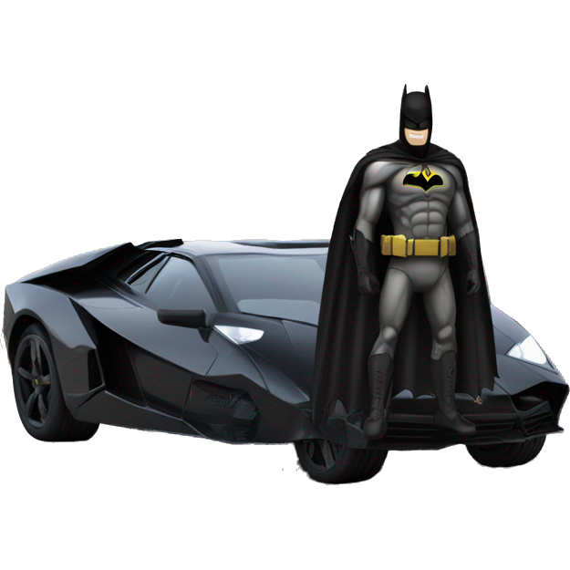 Batman on top of lambo