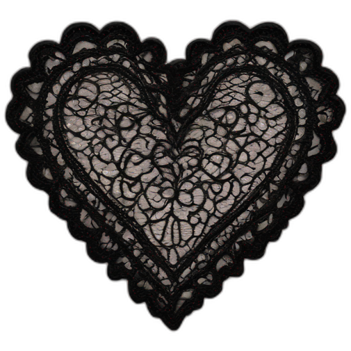 Black lace heart