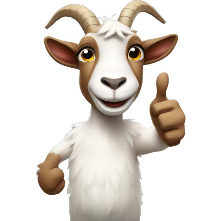 Goat giving a thumbs up