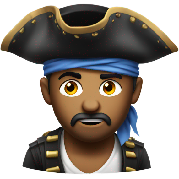 Pirate rolling eyes on the way to holiday