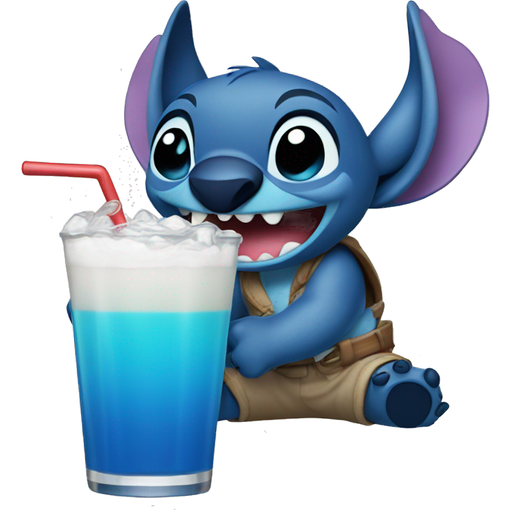 Stitch drinking pop