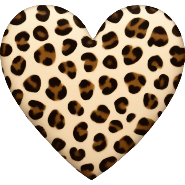 Leopard print heart