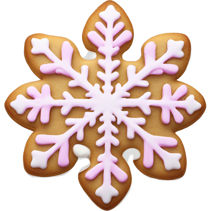 Pink snowflake cookie