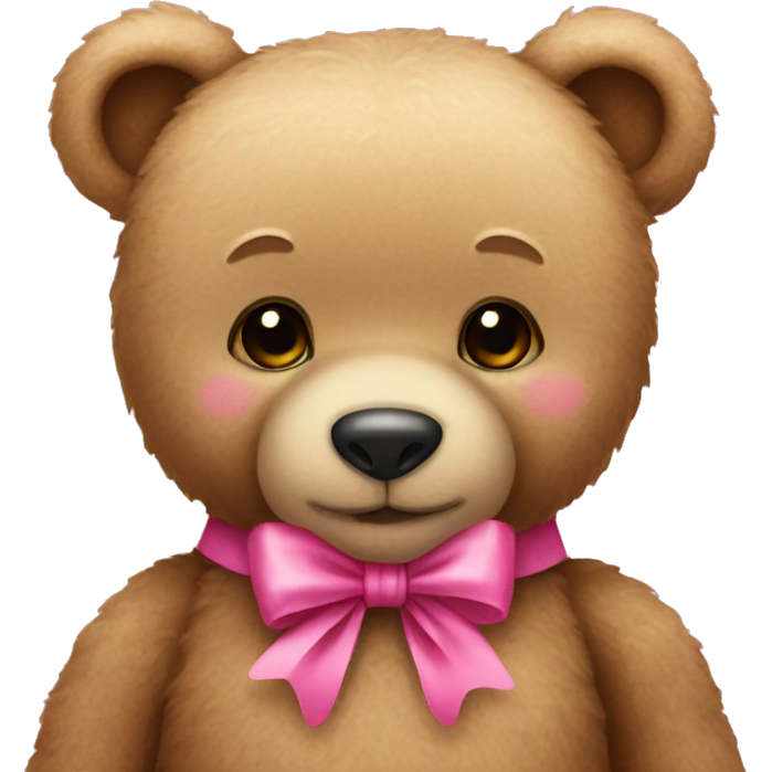 Teddy bear with pink bow