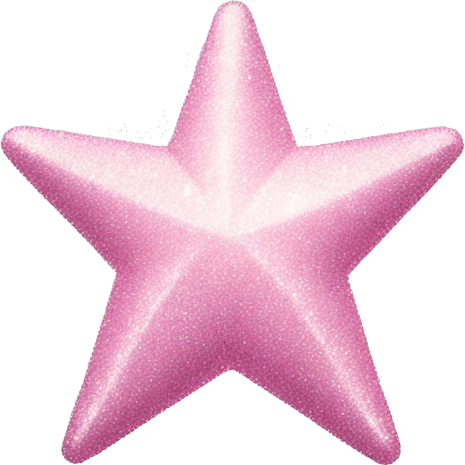 Pale pink glitter star