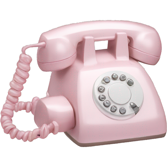 Pale pink glitter telephone