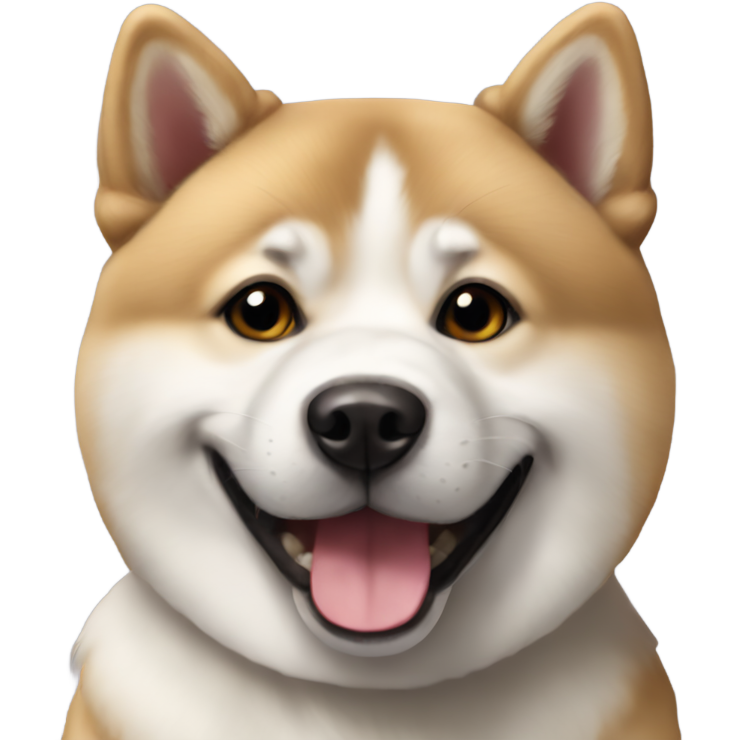 American Akita smiles