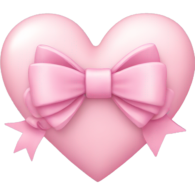 Light pink heart with bow