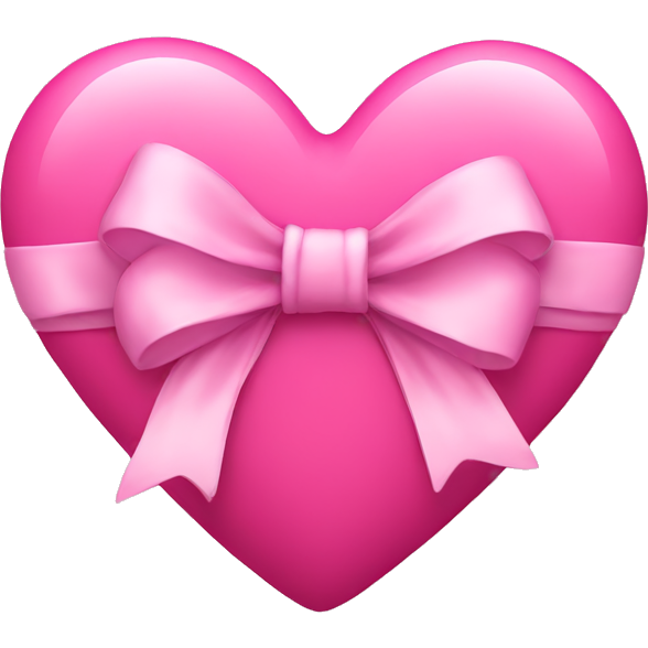 Pink heart with bow