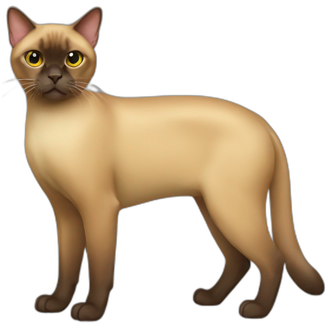Burmese Cat Full Body