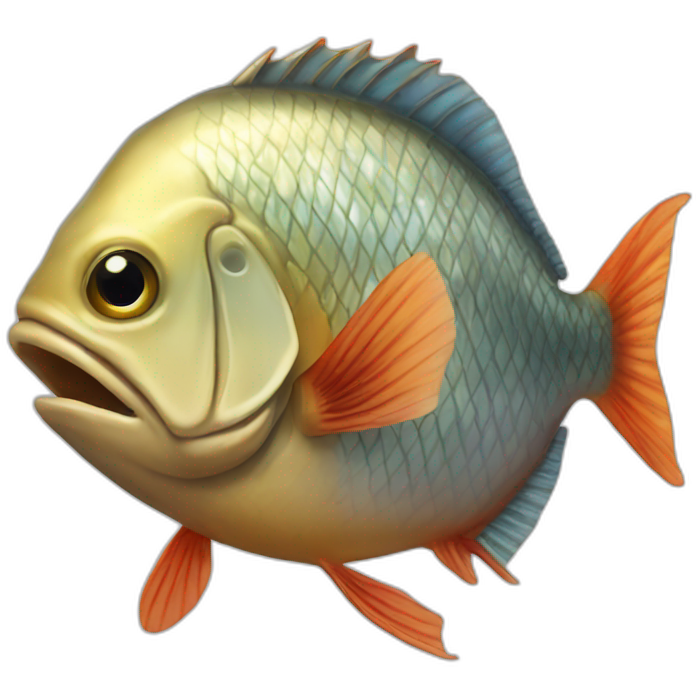 Fish head human body