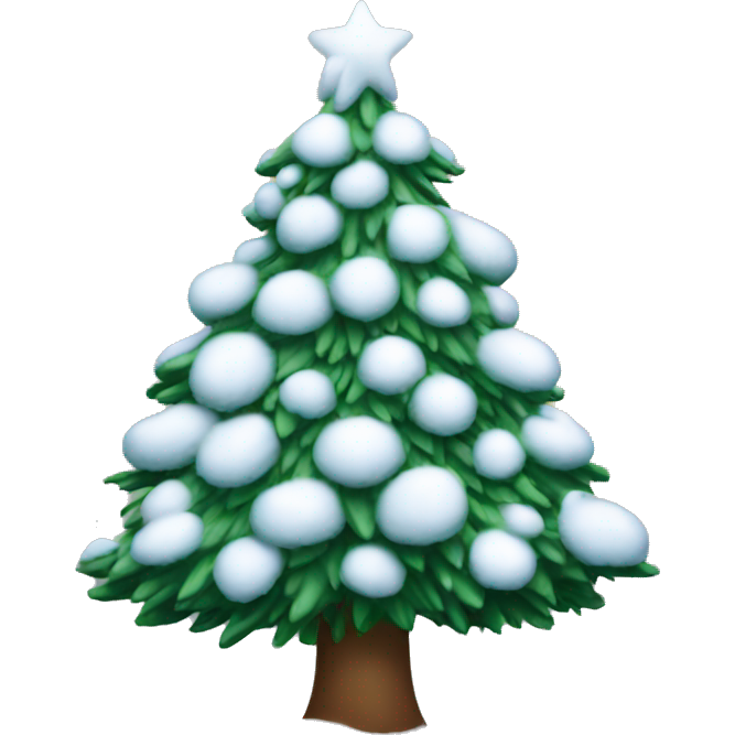 Snow on christmas tree