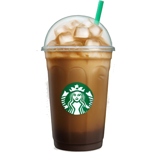 Starbuck ice coffee with ice cubes