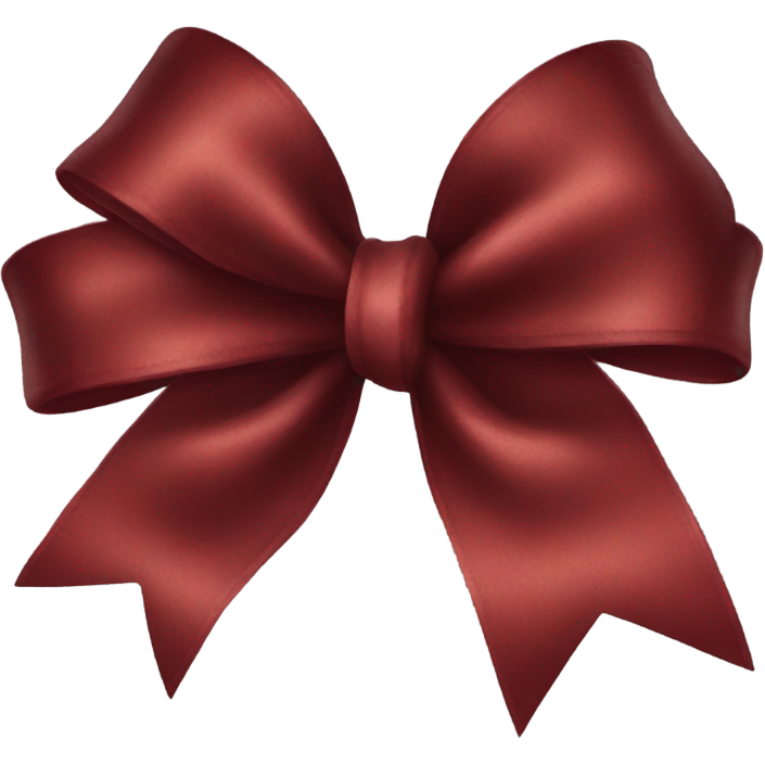 Dark red ribbon bow