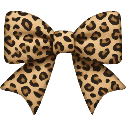 Leopard print bow