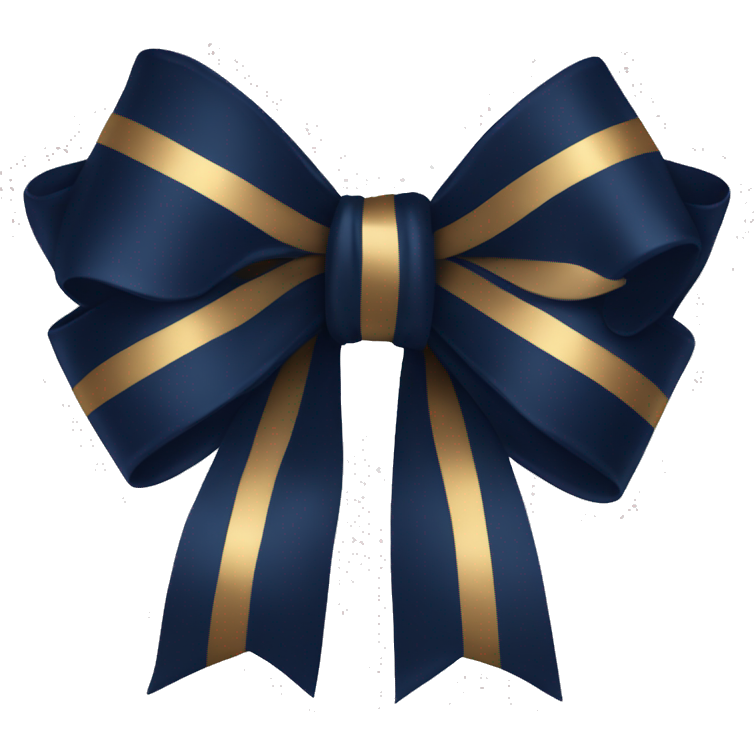 Navy blue and dark gold bow