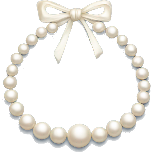 Pearl necklace with bow