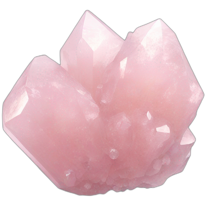 Rose quartz crystal cluster
