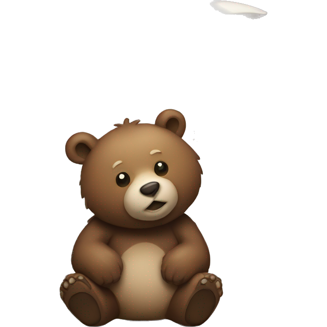 A bear with a moon