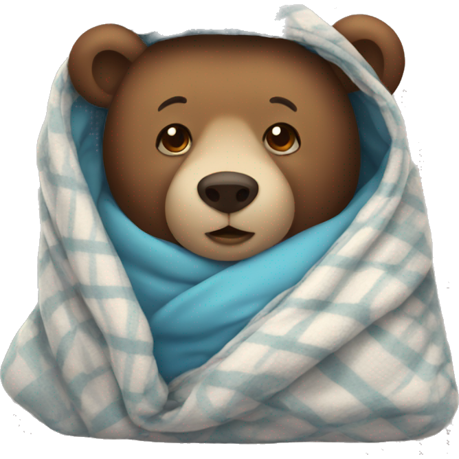 Bear cozy in blanket