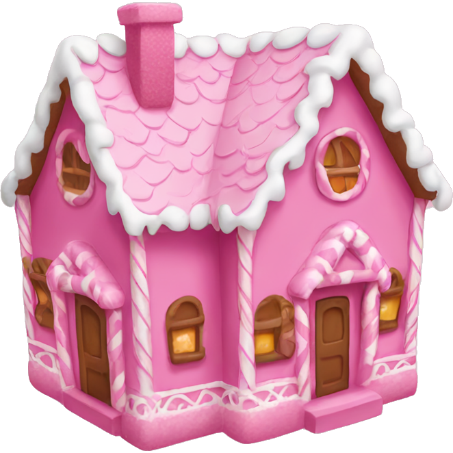 Pink gingerbread house