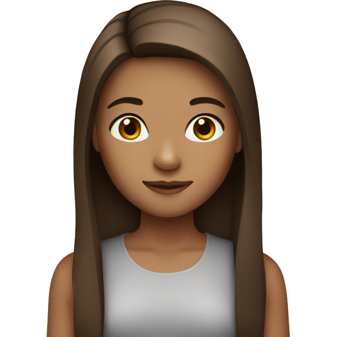 Girl with straight brown hair