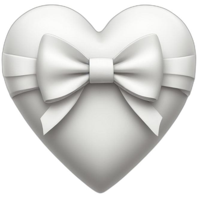 Heart with a white bow