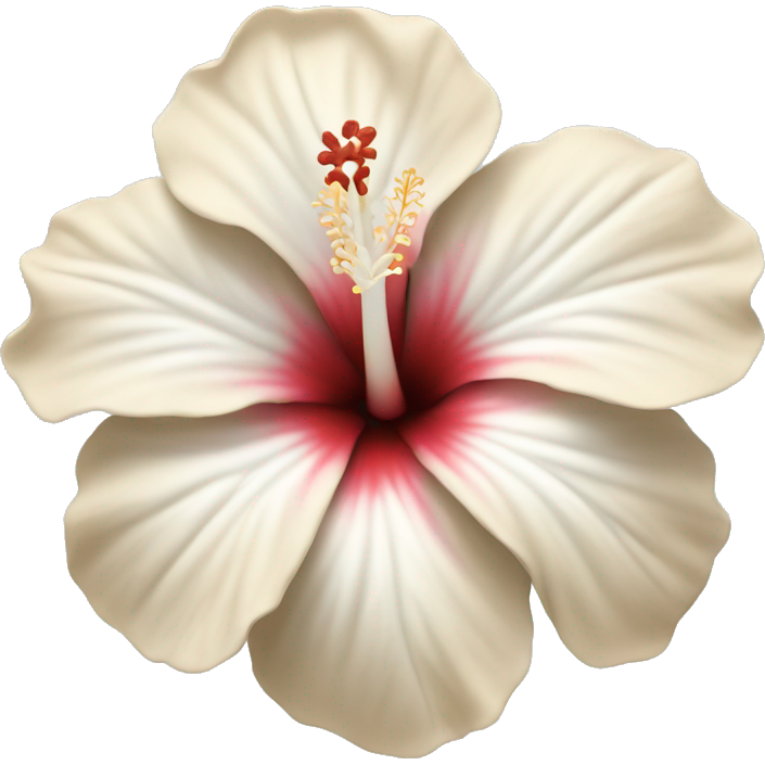 White and beige hibiscus flower