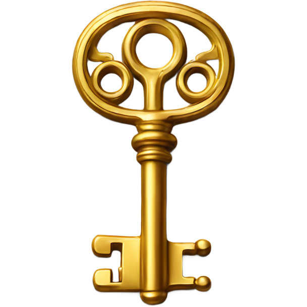 Gold antique key