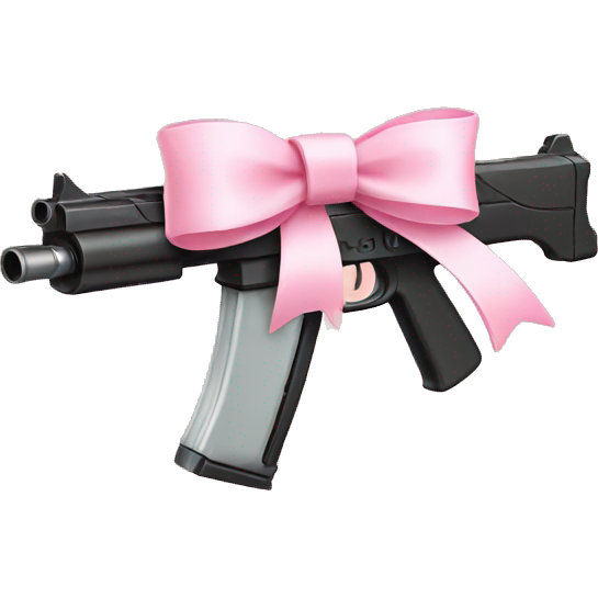 Gun with a light pink bow