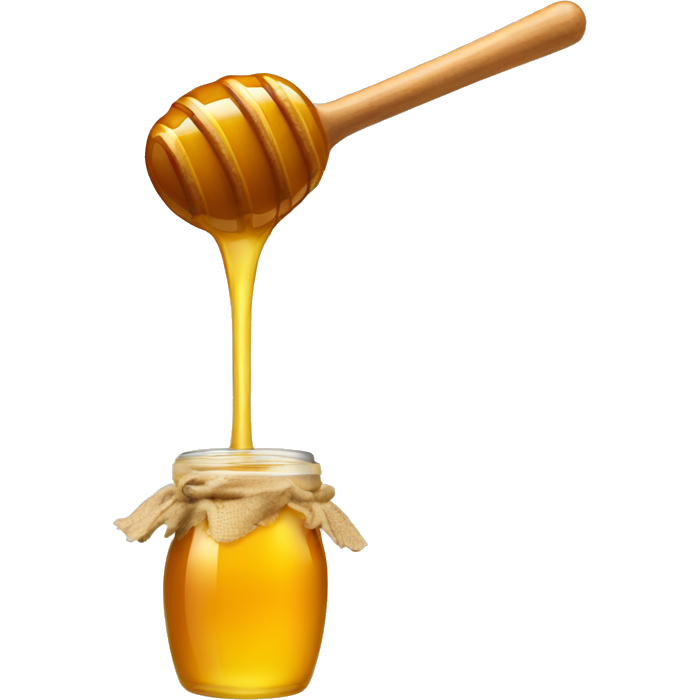 Honey dipper dripping honey