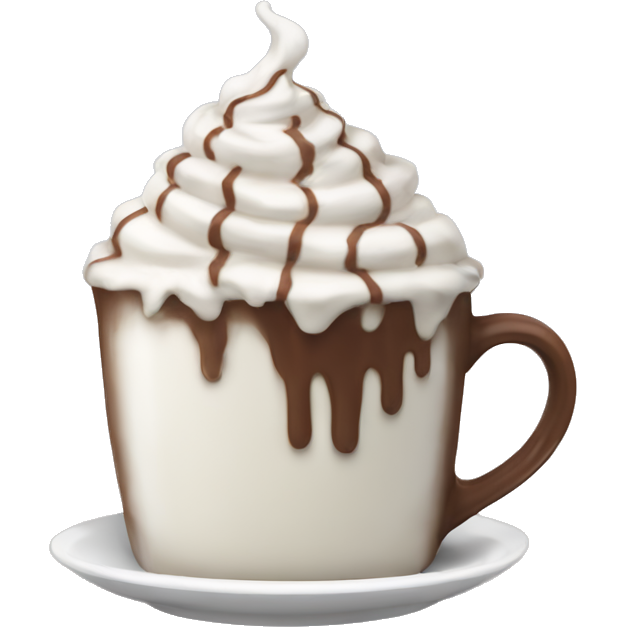 A mug with hot chocolate and whipped cream on top
