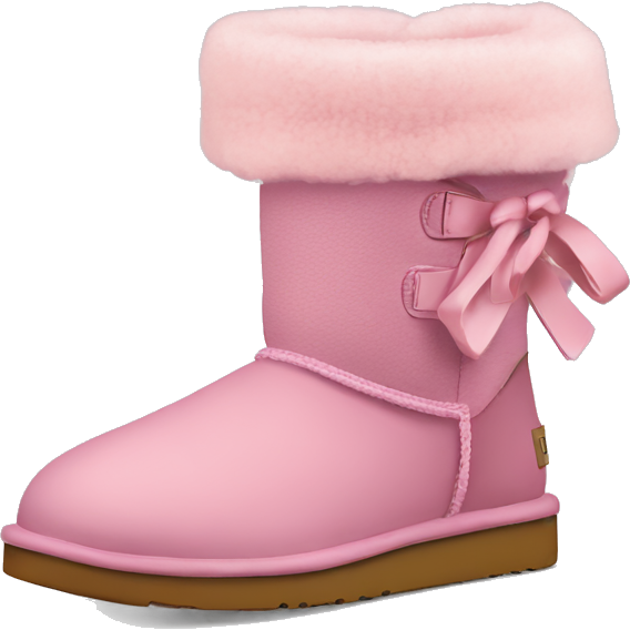 Botas ugg con un lazo rosa