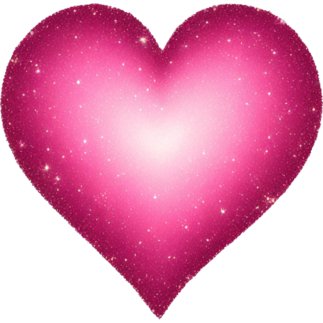 The heart sparkles