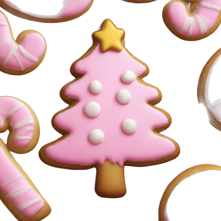 Christmas tree cookie pink