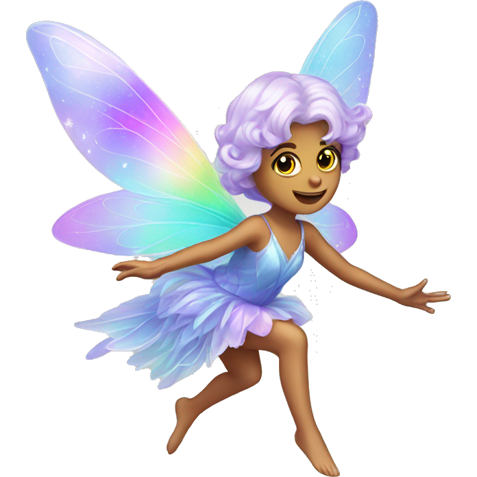 Iridescent fairy flying twinkle