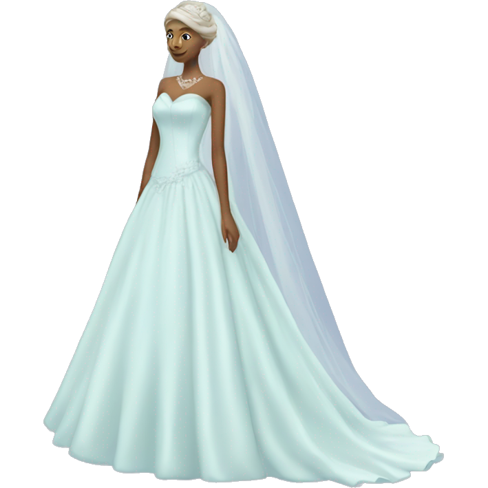 Pastel blue wedding dress
