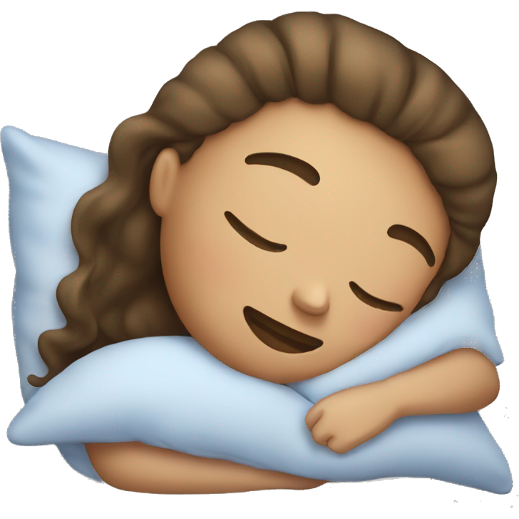 Girl sleeping on pillow