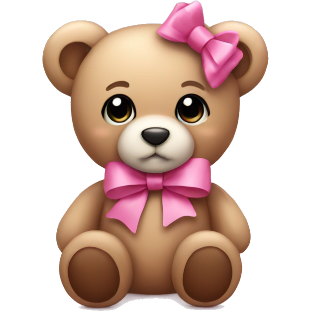 Teddy bear with pink bow