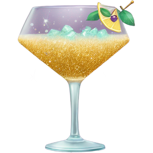 Glasses of cocktails and glitter