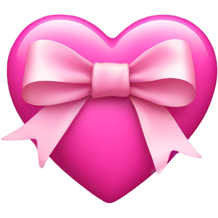 Pink heart with bow