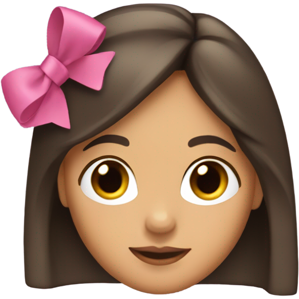 Pookie bow with a pretty straight hair latina girl