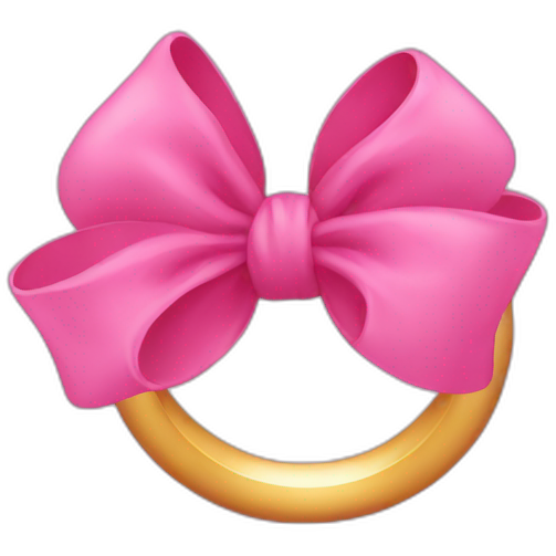 Pink ring with pink bow