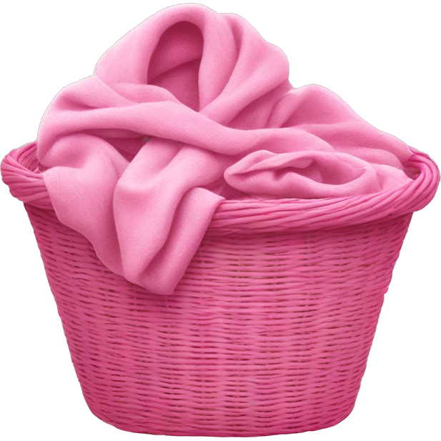 Laundry pink clothes in a pink basket